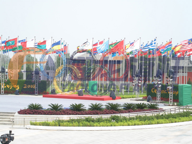 北京奧運村旗桿